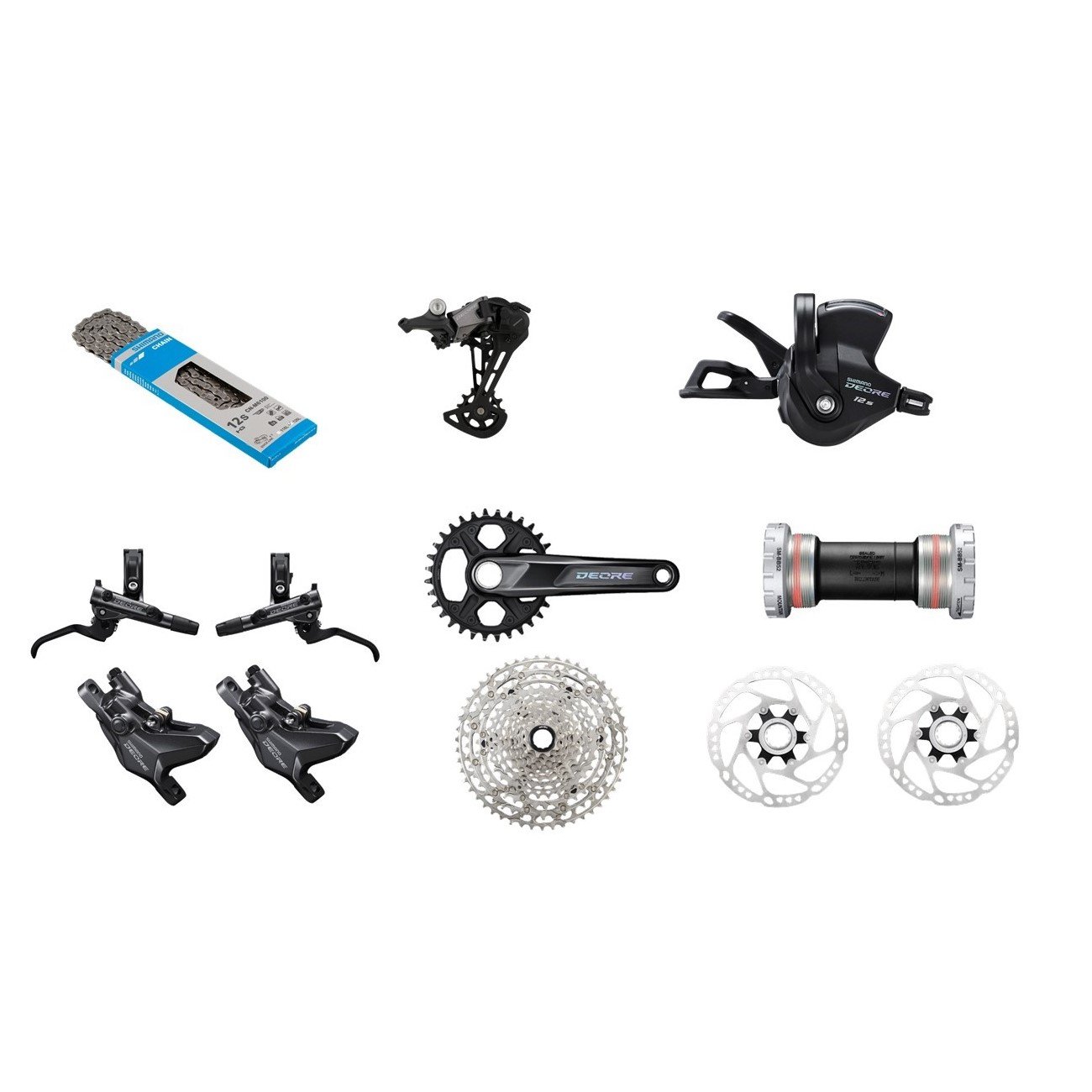 040010 GRUPO DEORE M6100 32T 10-51T 1*12 VEL - Imagen 1