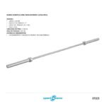 BARRA OLÍMPICA 2in. PROFESIONAL R1 (20KG - 220CM) SPORTFITNESS