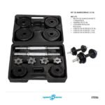 KIT DE MANCUERNAS BLACK PLATE - 23KG SPORTFITNESS